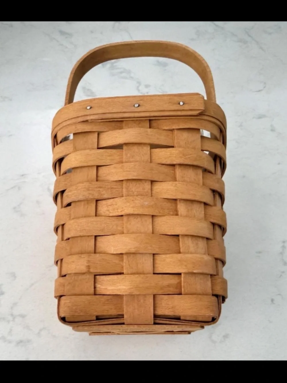 1997 Signed Longaberger Basket Plastic Liner & Wood Divider 10½
